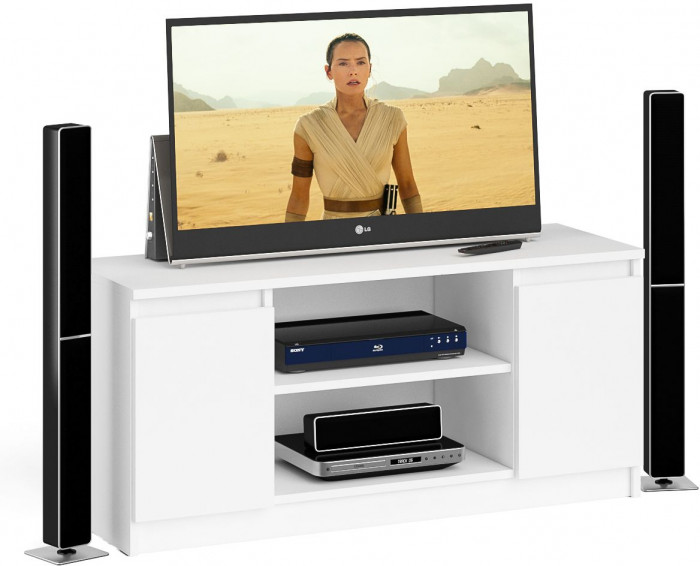 Мори Тумба ТВ МТВ1200.1, цвет белый, ШхГхВ 120,4х41х54,6 см.