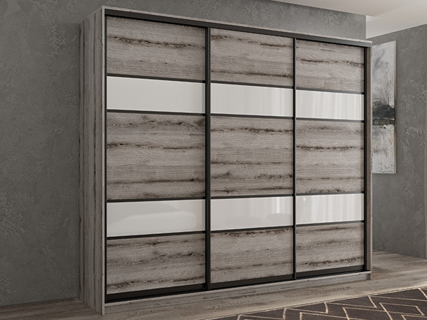 Шкаф-купе Кааппи 8 Эвок Окаменелый 180х60х230 см