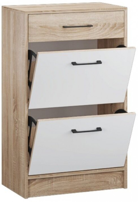 Денвер обувница дуб сонома/Белый