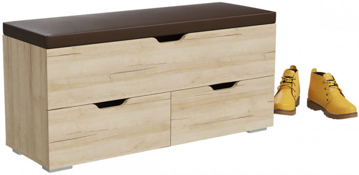 Диван 2-4201дубрив Флинт, цвет дуб ривьера, ШхГхВ 100х37х47 см.