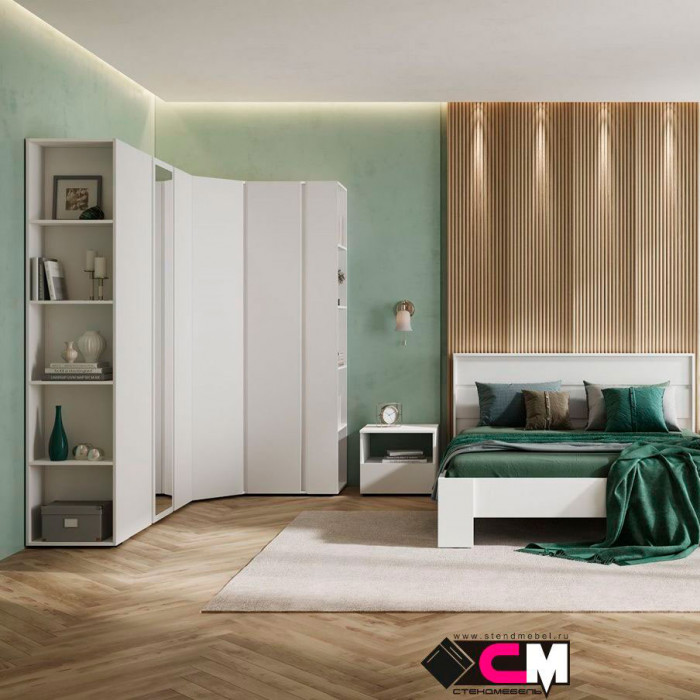 Хелен СТЛ 01 Стеллаж (0,200х2,100х0,460) серый графит/дуб крафт золото