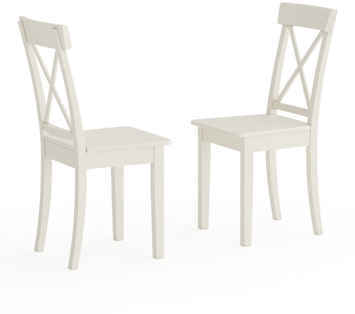 Два стула Мебель--24 Гольф-14 разборных, слоновая кость