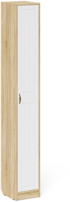 Прихожая П-6 Пенал + Пенал, цвет дуб сонома/фасады МДФ белое дерево фрезеровка прованс, ШхГхВ 60х35х210 см., универсальная сборка