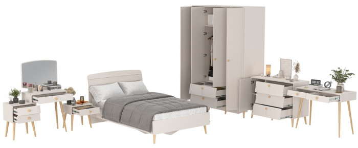 Афина Спальня 35-1200, кашемир серый