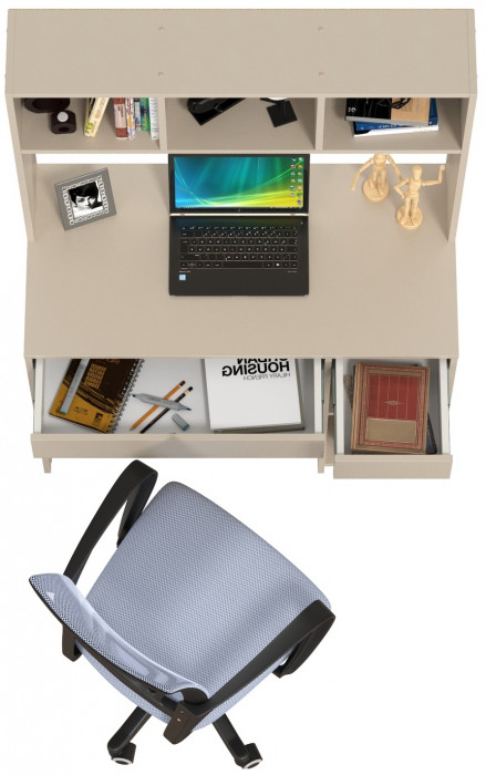 компьютерный стол Комфорт 12.77F + кресло 103 серое, сатин