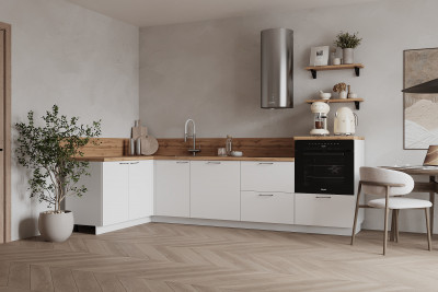 КГ Угловой 1500х2850 (с пм) , Белый софт матовый  Арника РМ в.3