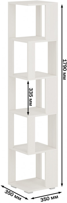 Стеллаж СВК, цвет дуб лоредо, ШхГхВ 35х35х179 см.