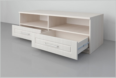 Аллегро 9 МДФ Тумба под ТВ (Бодега белая/Сандал белый)