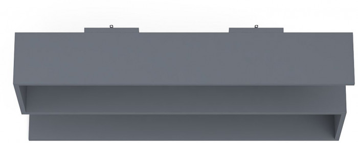 Мори Полка 1200, цвет графит, ШхГхВ 120х21х64,8 см., универсальная сборка