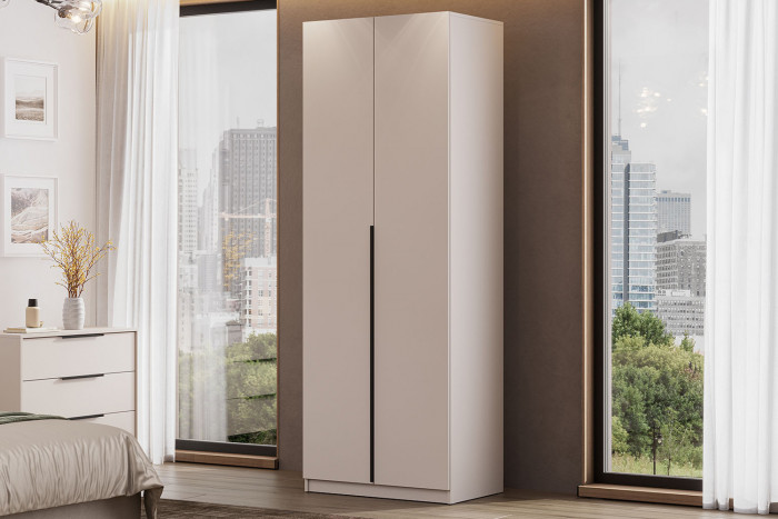 Шкаф распашной с наполнением (5 полок + 2 ящика) ШК 5 (800), Меланж