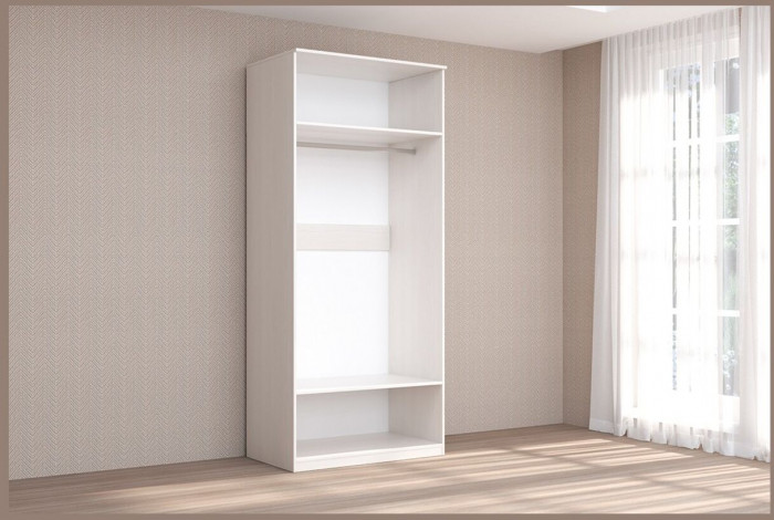 КЭТ-4 Шкаф 2-створчатый, Бодега белая/Caiman белый