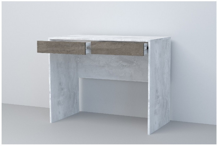 Эго Стол Ст-1 (Глянец Белый/Бетон Светлый)