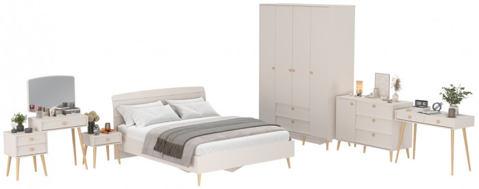 Афина Спальня 35-1600, кашемир серый