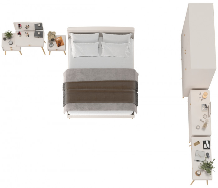 Афина Спальня 35-1600, кашемир серый