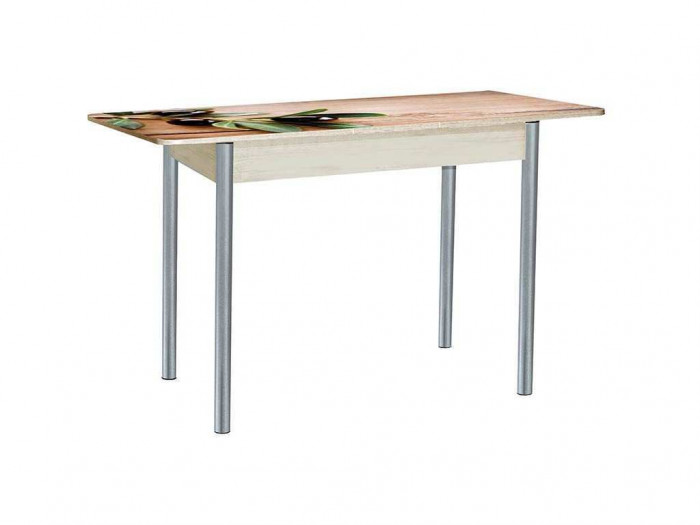 Нью йорк фотопечать стол обеденный раздвижной / маслины/дуб молочный/металлик