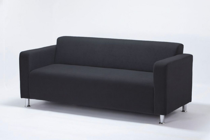 Диван прямой Томи, 160 см, велюр, черный