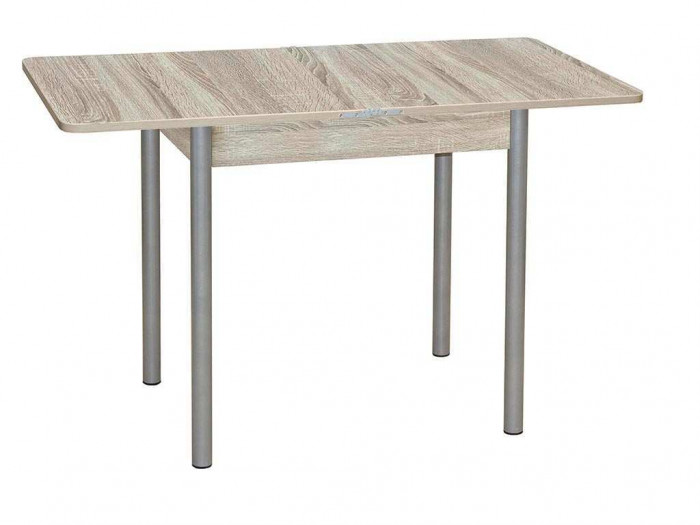 Эко 80х60 стол обеденный раскладной / Дуб сонома/металлик