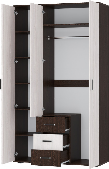 Гостиная модульная Белла, венге/ясень белый. Комплект 1