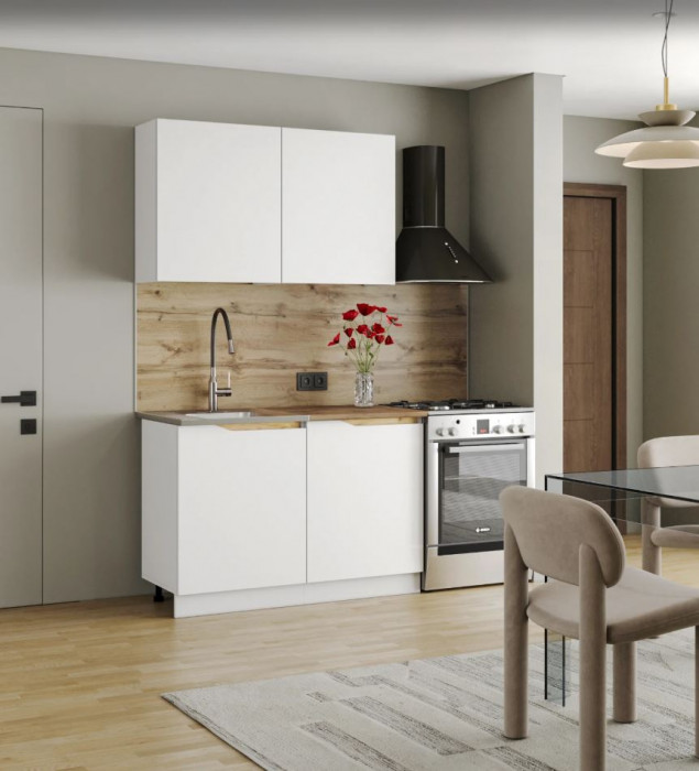 кухня Мирра 1,2 НЕВ белый/белый