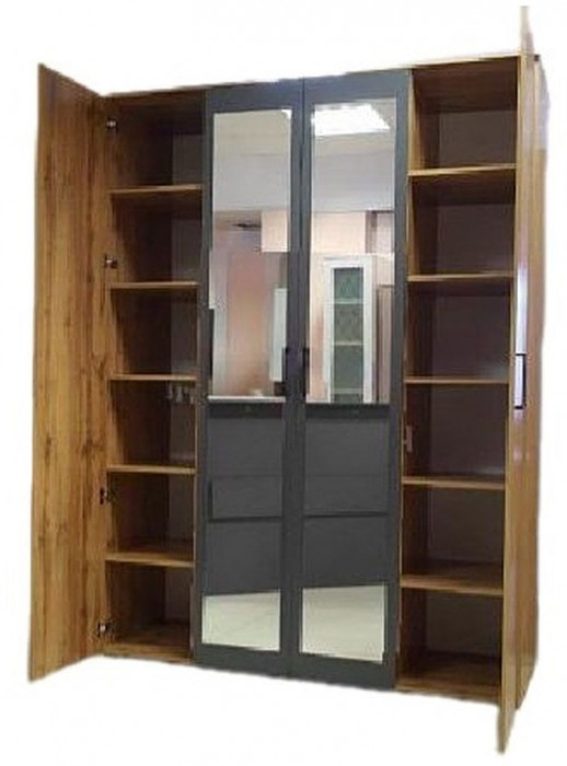 Спальня  Бруно 2 Дуб Вотан / Серый графит