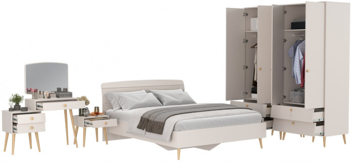 Афина Спальня 36-1600, кашемир серый