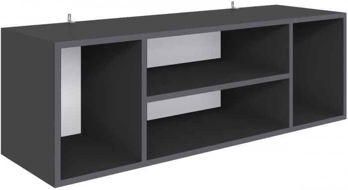 Полка навесная (открытая) Мадрид ПНО-3 (1,1) графит серый