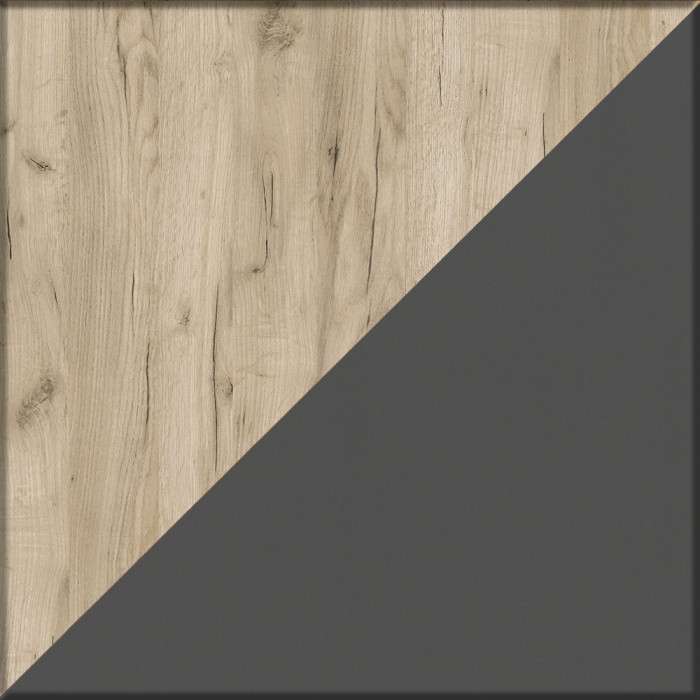 Два стола рабочих 6-0604дкс/граф Бета, дуб крафт серый/графит