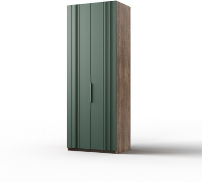 Шкаф для одежды 2-х дверный "Герта" - Дуб канзас/Зеленый матовый