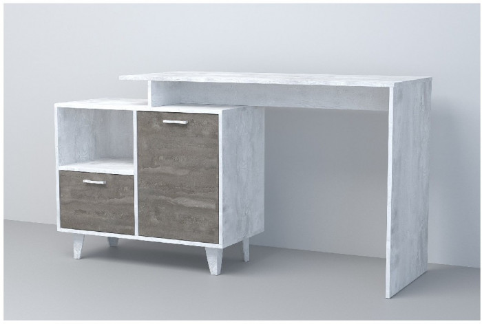 Эго Стол Ст-2 НГ (Глянец Белый/Дуб Крафт Золотой)