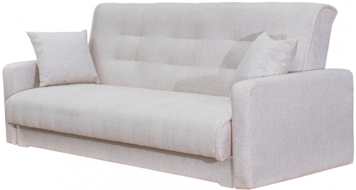 Диван Лондон 140 , рогожка,полностью серый ППУ