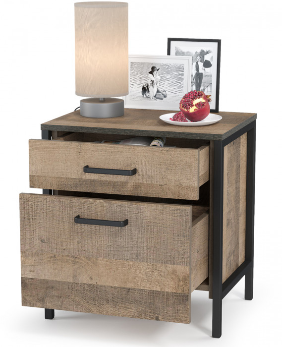 Трувор 13.290 Тумба прикроватная, дуб гранж песочный/интра