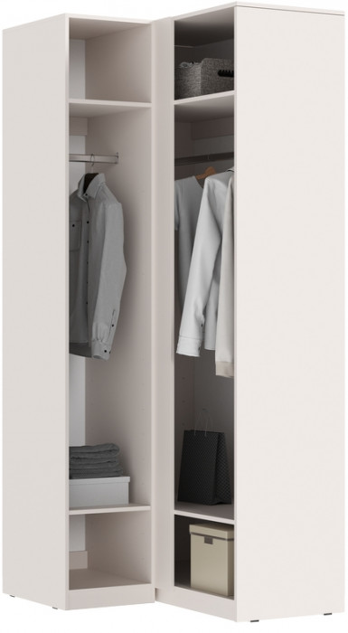 Шкаф угловой Ларго двухдверный (1 зеркало) ручка 1м, Кашемир