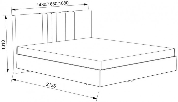 Кровать с латами Соло 160*200, Коричневый