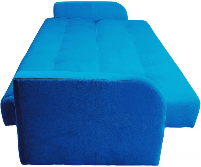 Раскладной диван-кровать, прямой, книжка, цвет синий, велюр, Лондон Люкс 120