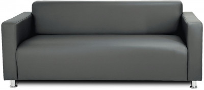 Диван прямой Томи, 180 см, экокожа, темно-серый
