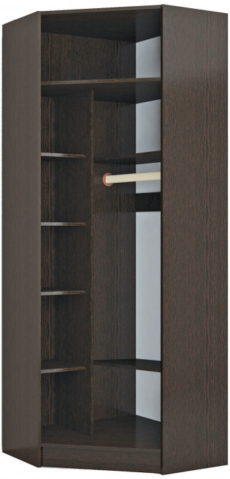 Эрика шкаф угловой с зеркалом (900/900*2200*550) венге/дуб молочный