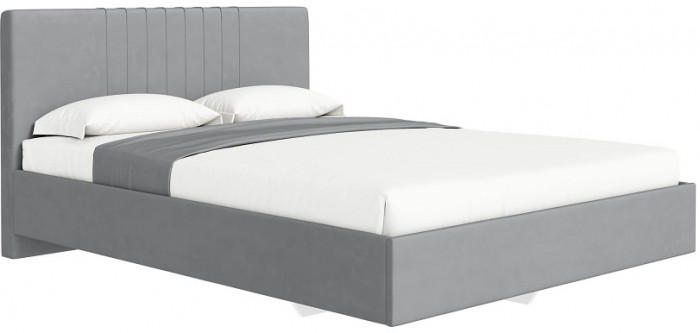 Кровать с латами Соло 140*200, Светло-серый