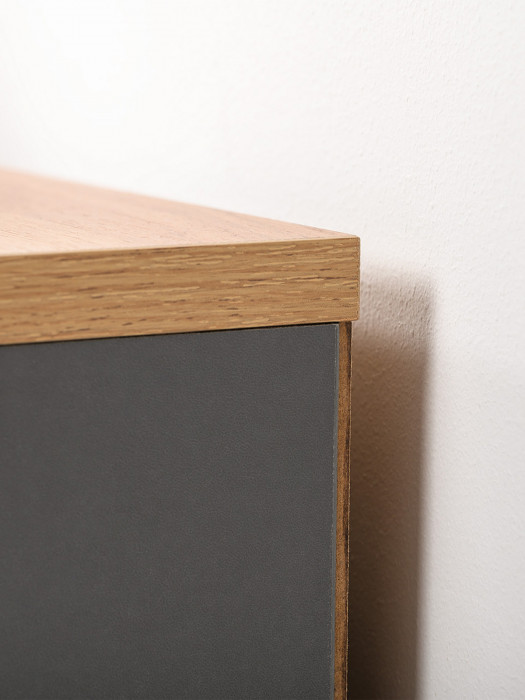 Остин 16.240 Комод, серый графит/дуб крафт золотой