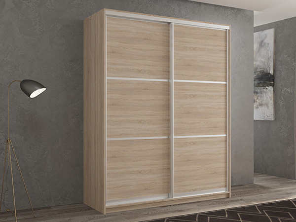 Шкаф-купе Кааппи 4 Сонома Светлый 140х60х230 см