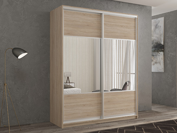 Шкаф-купе Кааппи 6 Сонома Светлый 140х60х230 см