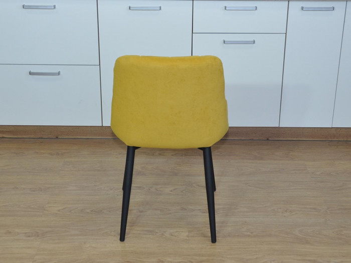 Стул Р / черный /велюр горчица