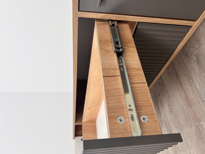 Тумба ТВ Парус-10 дуб крафт золотой/карбон вулкан