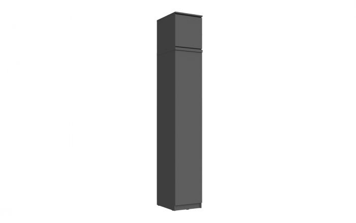 Челси Пенал 1 створка + антресоль 400 (Белый, Белый глянец)