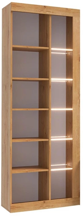 Прага Модульная Гостиная, вариант №4, Дуб Вотан/Черный глянец