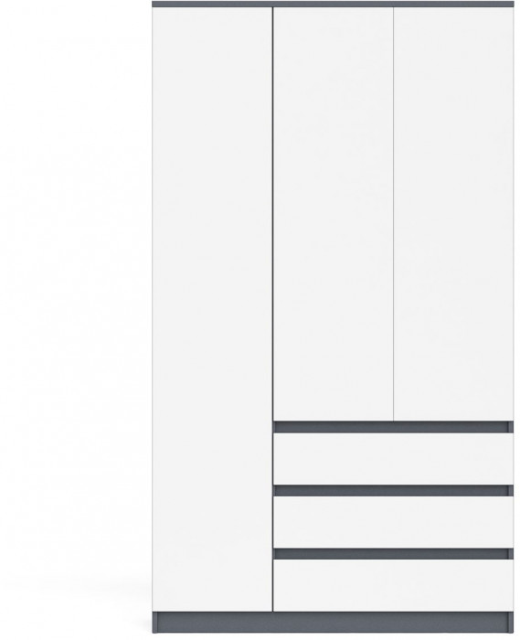 Мори Шкаф МШ1200.1, графит/белый