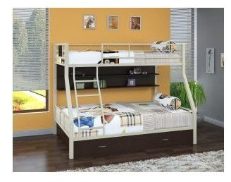 Двухъярусная кровать Гранада-1ПЯ, серый / Венге (Дуб молочный, Серый)