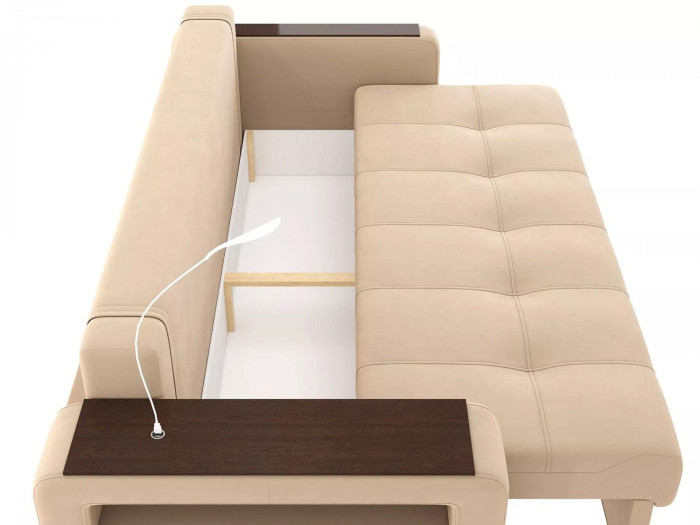 Диван Smart 4 пуф слева Б4-3т-Б3 СК Велюр Velutto 05