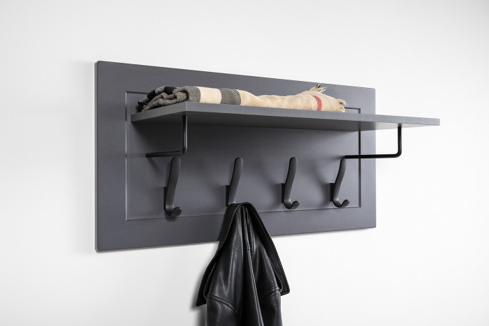 Остин 16.221 Комод + 15.12 Вешалка, цвет серый графит/дуб крафт золотой, ШхГхВ 120х41,9х210 см.