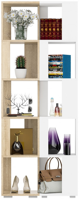 Стеллаж СВК 2 шт., дуб сонома/белый