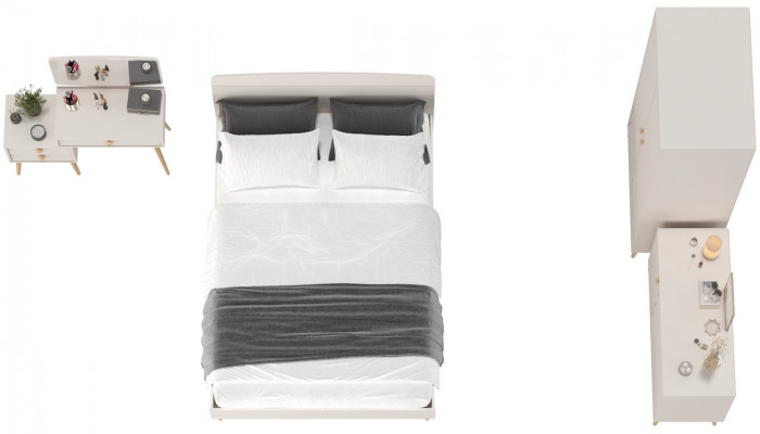 Афина Спальня 05-1400, кашемир серый